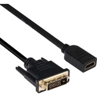 CLUB3D CAC-1211 DVI HDMI 1.4 M/F 2M / 6.56ft Çift Yönlü Çevirici Kablo - 1